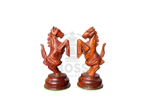 4.7” STAUNTON STANDING KNIGHT WEIGHTED CHESS PIECES WITH EXTRA QUEENS - Image 6