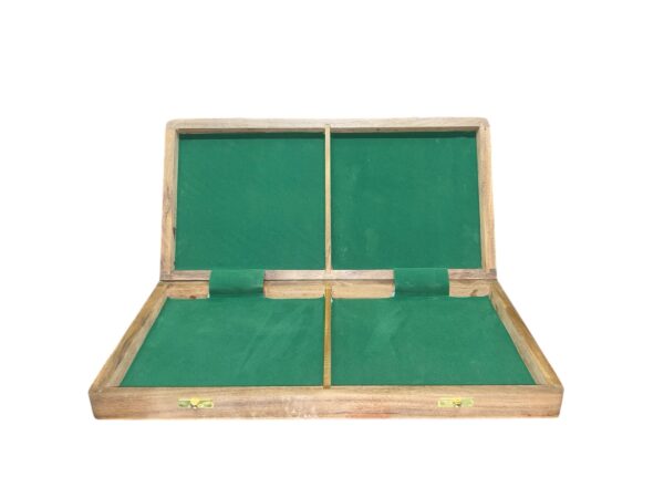 16” FOLDING CHESSBOARD & STORAGE BOX FOR CHESS PIECES UPTO 4” - Image 3