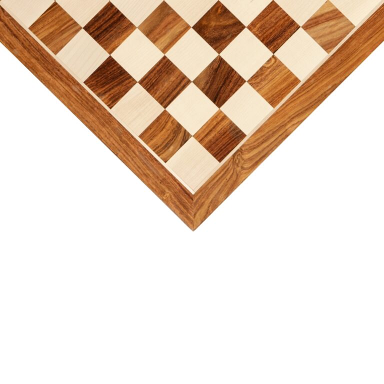 Premium golden rosewood wooden chessboard 21 inch tournament board for luxury chess set