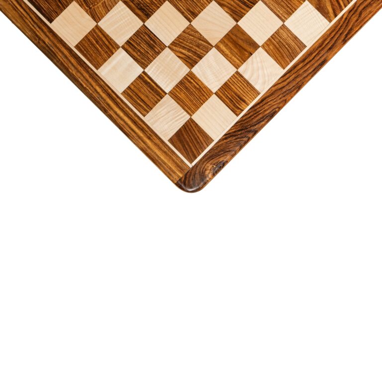 Premium golden rosewood wooden chess board with maple squares – luxury Indian chess board for chess pieces