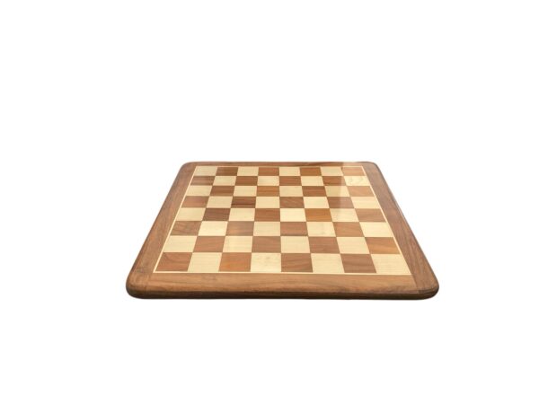 3.75” CARVED STAUNTON WEIGHTED CHESS PIECES WITH 21” GOLDEN ROSEWOOD CHESSBOARD - Image 5