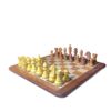 3.75” GERMAN KNIGHT STAUNTON WEIGHTED CHESS PIECES WITH 16” GOLDEN ROSEWOOD CHESSBOARD
