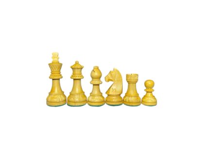 3.75” CARVED GERMAN KNIGHT STAUNTON WEIGHTED CHESS PIECES WITH 21” GOLDEN ROSEWOOD CHESSBOARD - Image 10