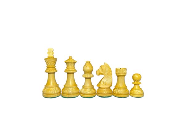 3.75” CARVED STAUNTON WEIGHTED CHESS PIECES WITH 21” GOLDEN ROSEWOOD CHESSBOARD - Image 10
