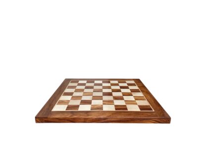 16” GOLDEN ROSEWOOD & MAPLE WOOD CHESSBOARD 45mm SQUARE - Image 3