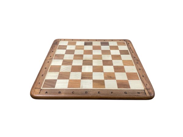16” GOLDEN ROSEWOOD CHESSBOARD WITH ENGRAVED NOTATION 44mm SQUARE - Image 2