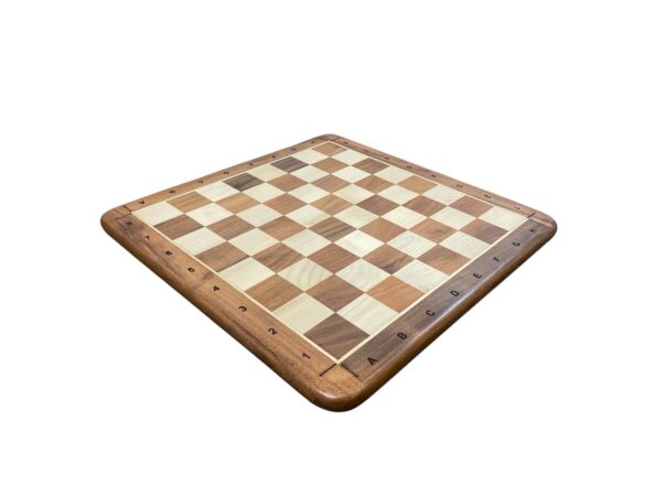 16” GOLDEN ROSEWOOD CHESSBOARD WITH ENGRAVED NOTATION 44mm SQUARE