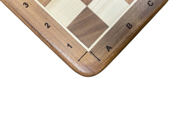 16” GOLDEN ROSEWOOD CHESSBOARD WITH ENGRAVED NOTATION 44mm SQUARE - Image 4
