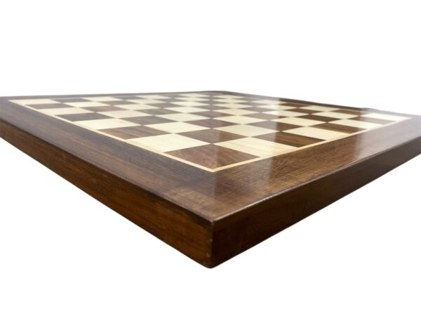 19” GOLDEN ROSEWOOD SQUARE CHESSBOARD - 50mm squares - Image 3