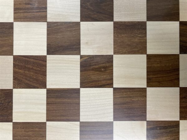 19” GOLDEN ROSEWOOD SQUARE CHESSBOARD - 50mm squares - Image 5