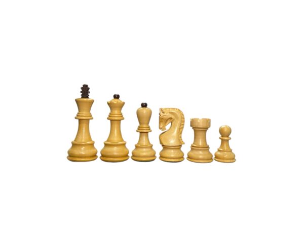 3.9” RUSSIAN ZAGREB 1959’ WEIGHTED CHESS PIECES WITH 19” GOLDEN ROSEWOOD CHESSBOARD - Image 9