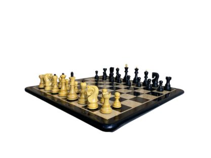 3.9” RUSSIAN ZAGREB 1959’ EBONISED WEIGHTED CHESS PIECES WITH EXTRA QUEENS - Image 8