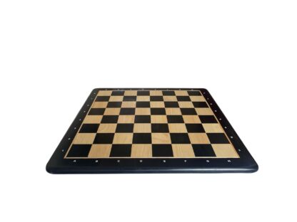 21” EBONY & MAPLE WOOD CHESSBOARD WITH NOTATIONS- 55mm SQUARE - Image 2