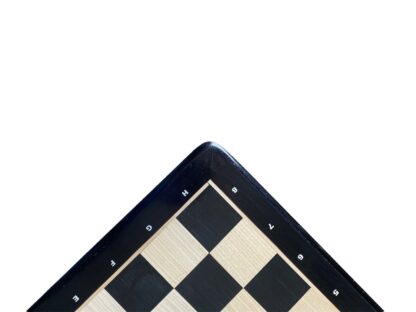 21” EBONY & MAPLE WOOD CHESSBOARD WITH NOTATIONS- 55mm SQUARE - Image 4