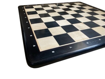 21” EBONY & MAPLE WOOD CHESSBOARD WITH NOTATIONS- 55mm SQUARE - Image 5