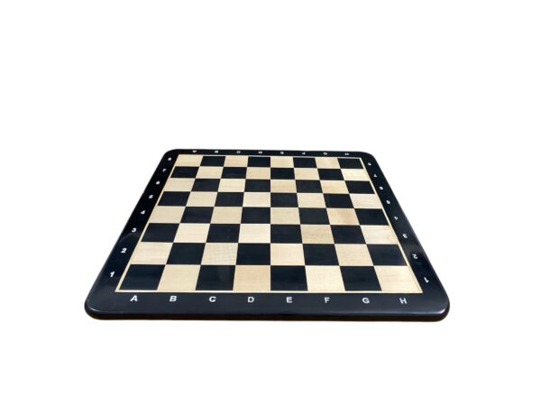 17” EBONY WOOD CHESSBOARD WITH NOTATIONS 45mm SQUARE - Image 2