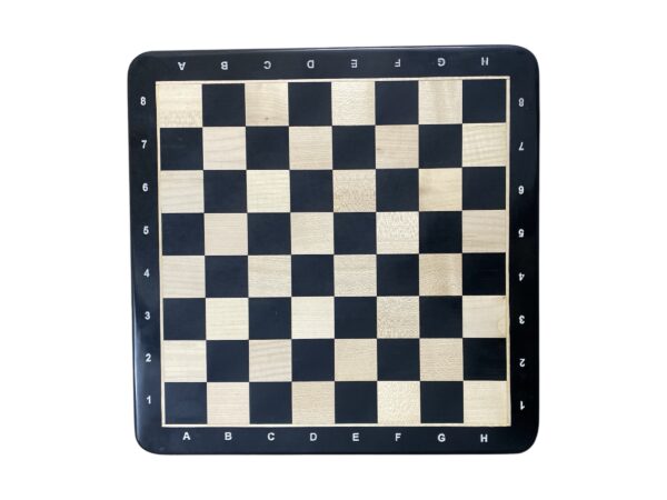 17” EBONY WOOD CHESSBOARD WITH NOTATIONS 45mm SQUARE - Image 4
