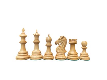 4.4”STAUNTON BRIDLE KNIGHT EBONY WEIGHTED CHESS PIECES WITH 21” EBONY CHESSBOARD - Image 6