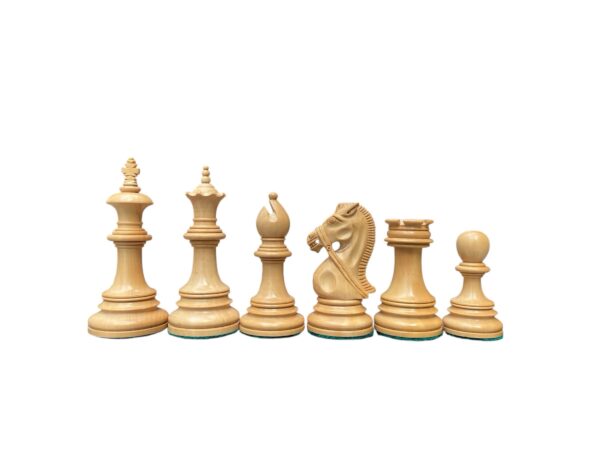 4.4” STAUNTON BRIDLE KNIGHT EBONY WEIGHTED CHESS PIECES - Image 2