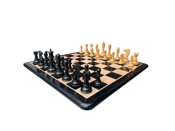 4.4” LUXURY EBONY STAUNTON TOURNAMENT WEIGHTED CHESS PIECES - Image 6