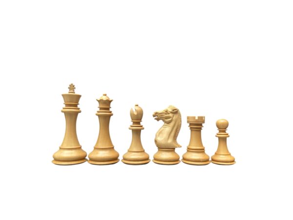 4.4” LUXURY EBONY STAUNTON TOURNAMENT WEIGHTED CHESS PIECES - Image 2