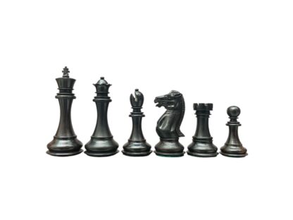 4.4” LUXURY EBONY STAUNTON TOURNAMENT WEIGHTED CHESS PIECES - Image 3