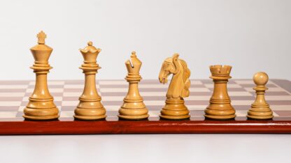 4.5” COLUMBIAN STAUNTON SERIES LUXURY TRIPLE WEIGHTED CHESS PIECES WITH 21” BOARD & BOX - Image 8
