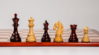 4.5” COLUMBIAN STAUNTON SERIES LUXURY TRIPLE WEIGHTED CHESS PIECES WITH 21” BOARD & BOX - Image 7