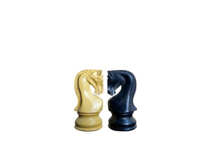 3.9” RUSSIAN ZAGREB 1959’ EBONISED WEIGHTED CHESS PIECES, 21” EBONYWOOD CHESSBOARD WITH STORAGE BOX - Image 9