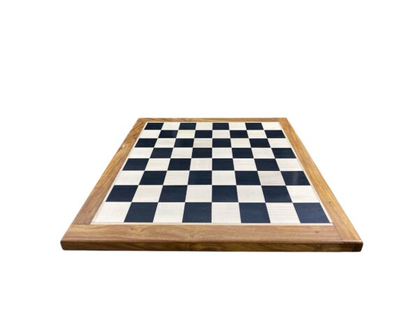 17” EBONY WOOD WITH GOLDEN ROSEWOOD BORDER CHESSBOARD 45mm SQUARE - Image 2