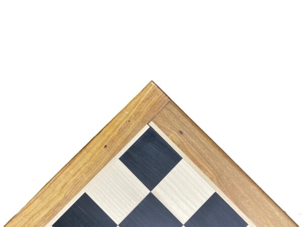17” EBONY WOOD WITH GOLDEN ROSEWOOD BORDER CHESSBOARD 45mm SQUARE - Image 3