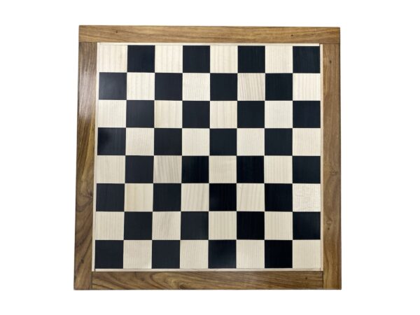 17” EBONY WOOD WITH GOLDEN ROSEWOOD BORDER CHESSBOARD 45mm SQUARE - Image 4