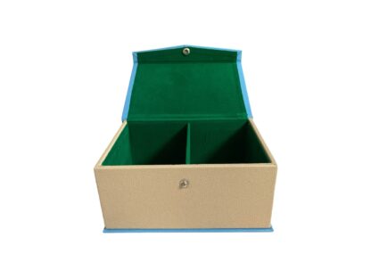 3.9” RUSSIAN ZAGREB 1959’ EBONISED WEIGHTED CHESS PIECES, 21” EBONYWOOD CHESSBOARD WITH STORAGE BOX - Image 11