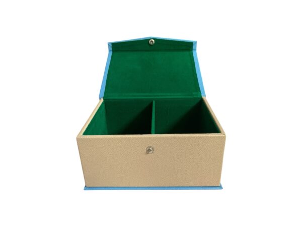 LEATHERETTE STORAGE BOX FOR CHESS PIECES UPTO 4” - Image 5