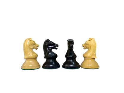 3.75” REPRODUCTION OF DRUEKE PLAYER CHOICE HEAVY WEIGHTED CHESS PIECES, 21” EBONY BOARD AND CHESS BOX - Image 12