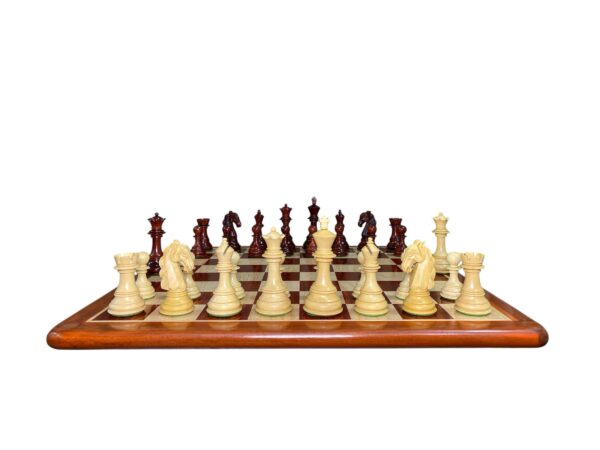 4.5” BRAID KNIGHT STAUNTON SERIES LUXURY TRIPLE WEIGHTED CHESS PIECES WITH 21” BOARD - Image 2