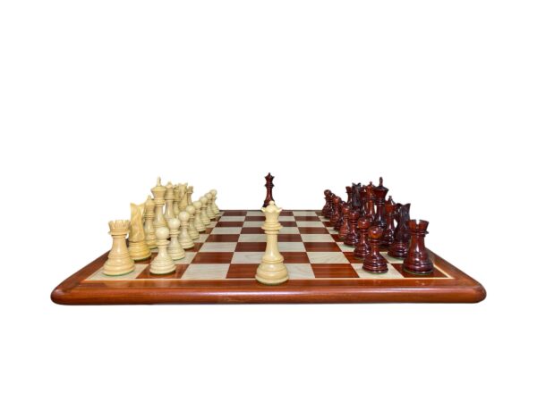 4.5” BRAID KNIGHT STAUNTON SERIES LUXURY TRIPLE WEIGHTED CHESS PIECES WITH 21” BOARD - Image 4