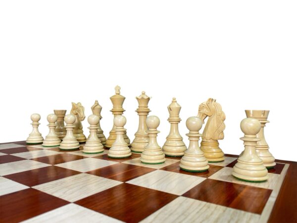 4.5” BRAID KNIGHT STAUNTON SERIES LUXURY TRIPLE WEIGHTED CHESS PIECES WITH 21” BOARD - Image 6