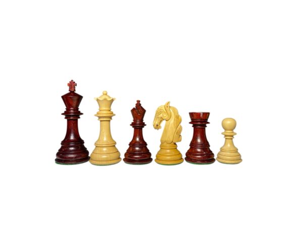 4.5” BRAID KNIGHT STAUNTON SERIES LUXURY TRIPLE WEIGHTED CHESS PIECES WITH 21” BOARD - Image 8