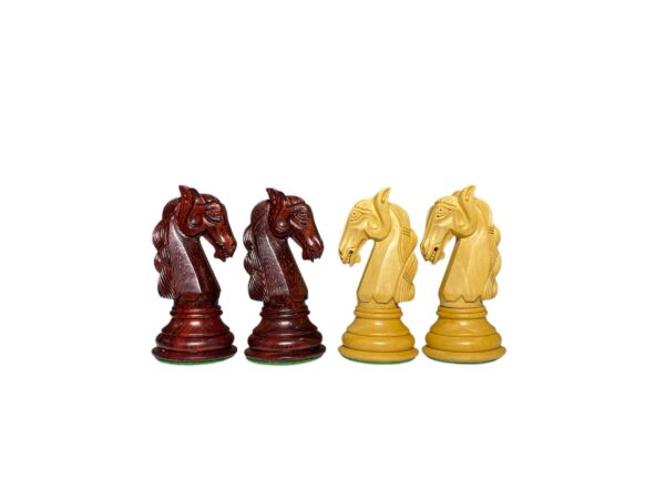 4.5” BRAID KNIGHT STAUNTON SERIES LUXURY TRIPLE WEIGHTED CHESS PIECES - Image 9