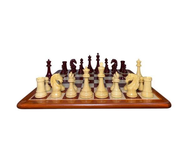 5” HEART KNIGHT PREMIUM LACQUERED CHESS PIECES WITH 21” PADAUK CHESSBOARD - Image 4