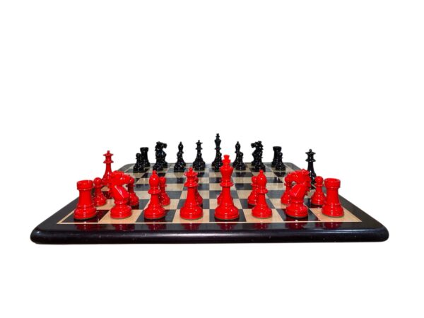 Chess Pieces With Ebony Chessboard