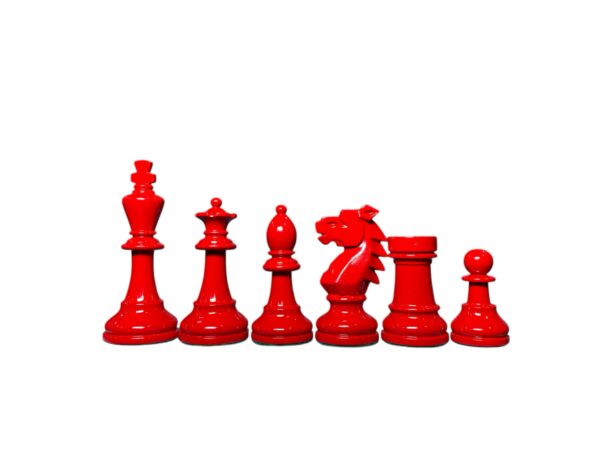 3.75” BOHEMIAN RED PANTHER LUXURY CHESS PIECES WITH 21” EBONY CHESSBOARD - Image 9