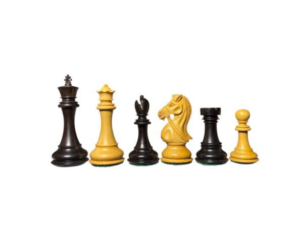Bridle Knight 2 Ebony Chess Pieces