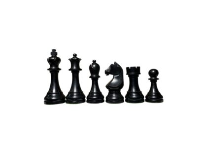 3.9" PRO-CHAMPIONSHIP EBONISED WEIGHTED CHESS PIECES - Image 2