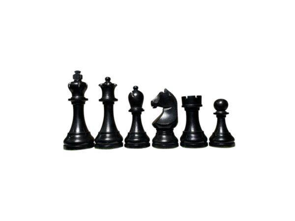 3.9" PRO-CHAMPIONSHIP EBONISED WEIGHTED CHESS PIECES - Image 2