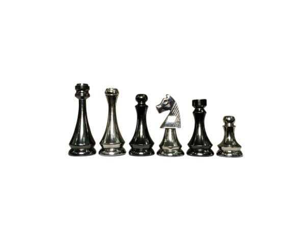 3.2” ALUMINIUM CHESS SET WITH 16” ALUMINIUM PLATED CHESSBOARD