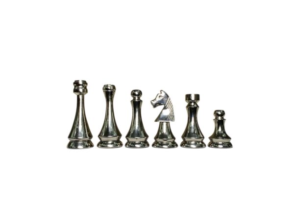 3.2” ALUMINIUM CHESS SET WITH 16” ALUMINIUM PLATED CHESSBOARD - Image 6