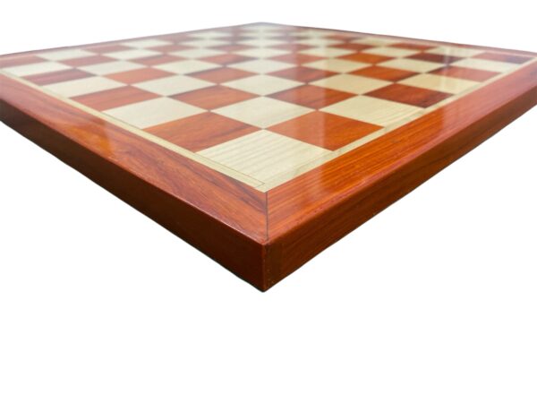 18” PADAUK (BUD) WOOD CHESSBOARD 50mm square - Image 3
