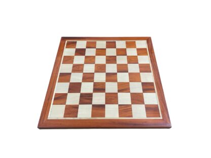 18” PADAUK (BUD) & MAPLE WOOD CHESSBOARD 50mm square - Image 3